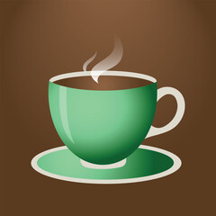 cup of coffee gradient design. World Coffee Day