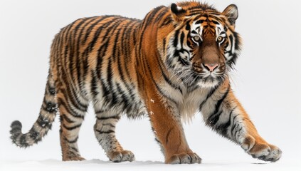Obraz premium A Tiger Walking Through the Snow