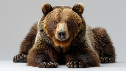 Obraz premium Close-up Portrait of a Brown Bear