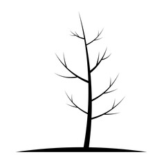 Dead tree logo icon vector template