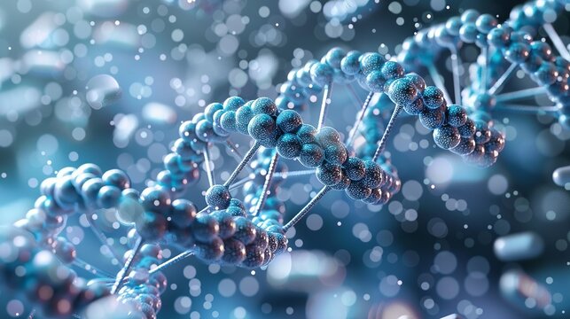 Graphic highlighting the role of genetics in personalized medicine, depicting genetic testing and precision therapies tailored to individual genetic profiles. , Minimalism,
