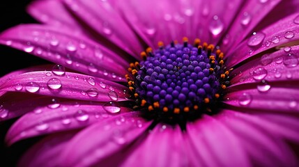 Obraz premium macro purple daisy