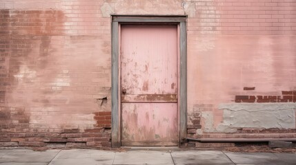 rustic pink door
