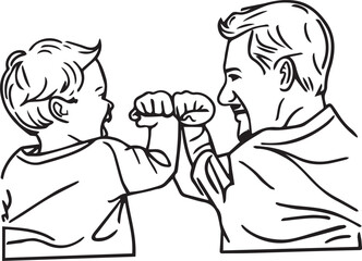 Father day r vector white and black template illustration