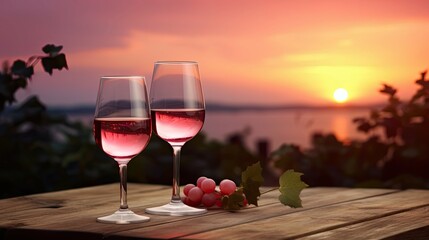 atmosphere pink wine