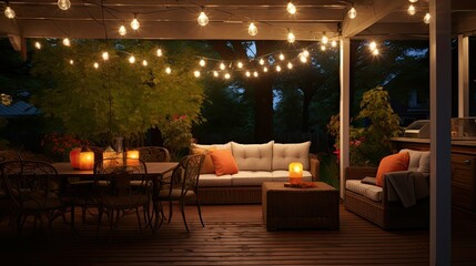 romantic outdoor string lights