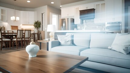 Fototapeta premium muted blurred interior home design