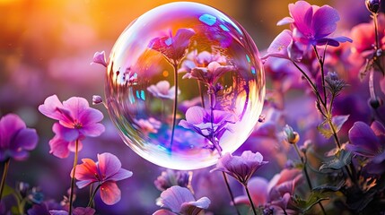 floating purple bubble