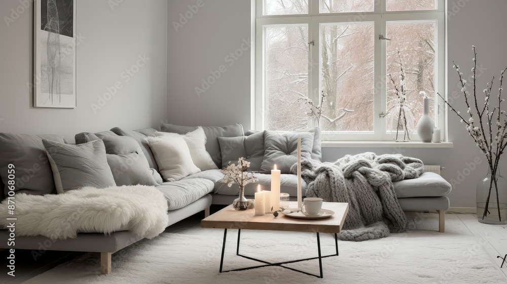 Poster atmosphere gray interior home