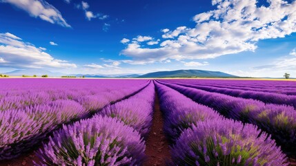 Obraz premium flowers field with blue sky