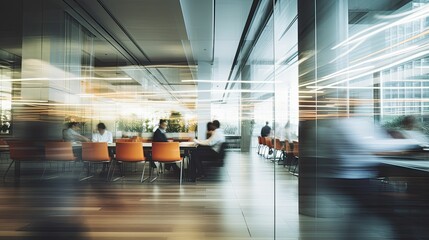 movement blurred empty interior