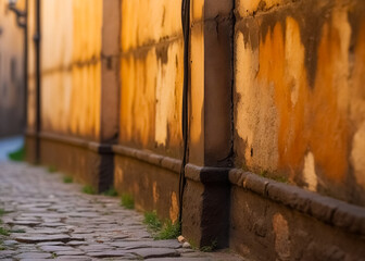 Old building walls. Generative AI