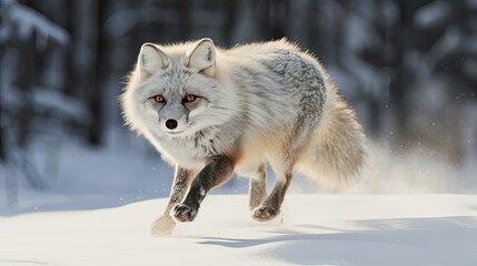 Fototapeta premium captured fox silver