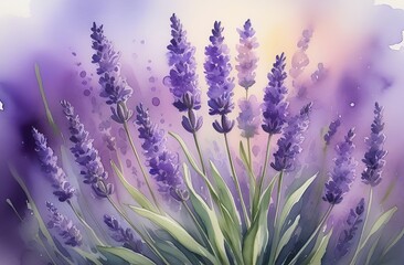 Obraz premium Beautiful blooming lavender growing outdoors, closeup. Space for text