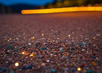 Colored gravel close-up. Generative AI