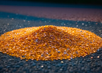 Colored gravel close-up. Generative AI