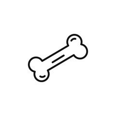 Bone icon outline collection in black