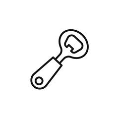 bottle opener icon outline collection in black