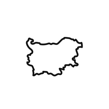 recommend clip art: Bulgaria map icon outline collection in black