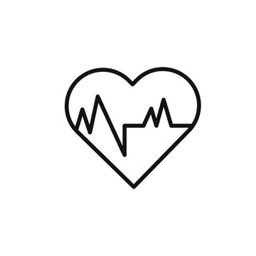 recommend clip art: cardiogram icon outline collection in black