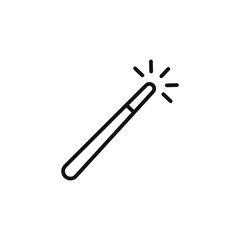 magic wand icon outline collection in black