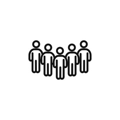 community icon outline collection in black