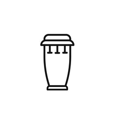 Conga drum icon outline collection in black