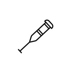 crutches icon outline collection in black