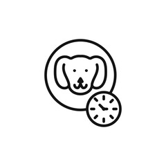 Dog competition icon outline collection in black