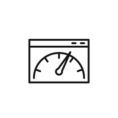 Page speed icon outline collection in black