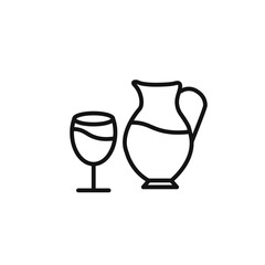 drink icon outline collection in black