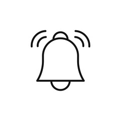 Notification icon outline collection in black