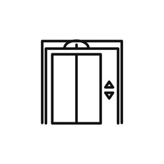 Elevator lift icon outline collection in black