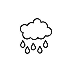 Rain icon outline collection in black