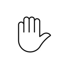 Fototapeta premium Raised Hand icon outline collection in black