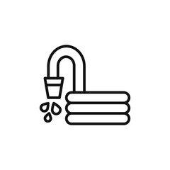 garden hose icon outline collection in black