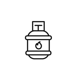 Gas cylinder icon outline collection in black