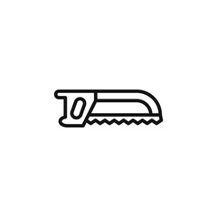 hacksaw icon outline collection in black