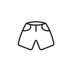 shorts icon outline collection in black