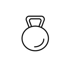 kettlebell icon outline collection in black