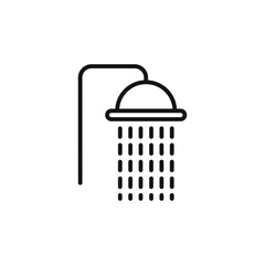 Shower icon outline collection in black