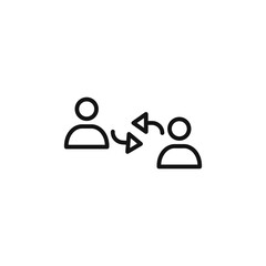 User interaction icon outline collection in black