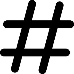 hashtag logo in bubble icon. concept of communication sign or customer experience. minimal style trendy simple hash tag logotype graphic thin line art design isolated on transparent background.