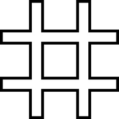 Obraz premium hashtag logo in bubble icon. concept of communication sign or customer experience. minimal style trendy simple hash tag logotype graphic thin line art design isolated on transparent background.