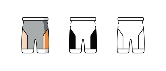 Trouser icons vector set stock illustration