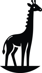 Giraffe  black vector illustration