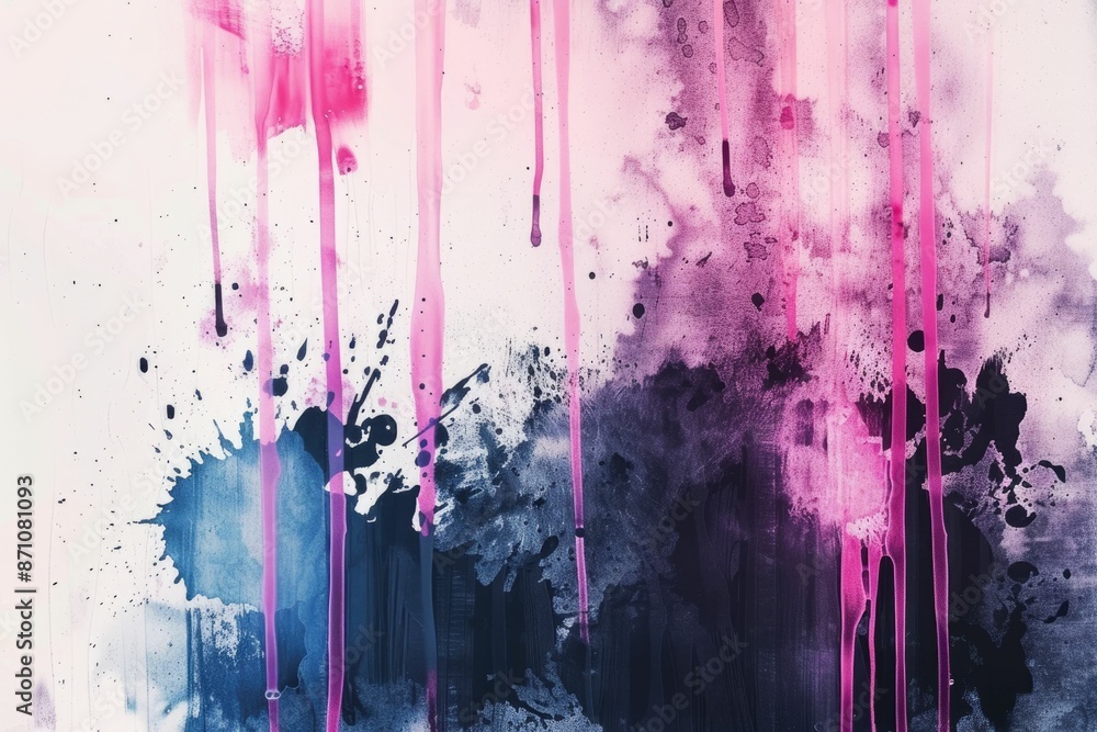 Poster artistic abstract background watercolor mixing with many color in ink texture. the painting fills mo