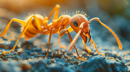 Detailed Macro of Ant’s Body Structure
