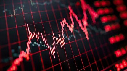 Fototapeta premium Stock plunge index chart. Economic crisis and stock market. High quality AI generated image