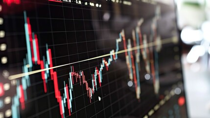 Stock plunge index chart. Economic crisis and stock market. High quality AI generated image